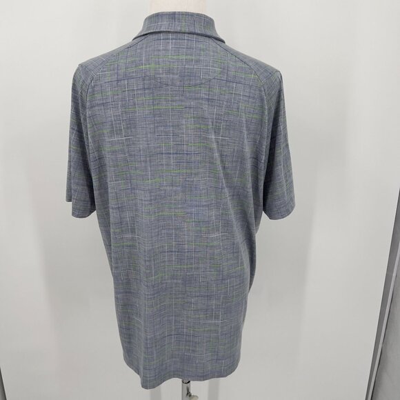 Callaway Men's Opti-Dri Golf Polo Shirt L Large Gray/Green Plaid - Picture 3 of 10